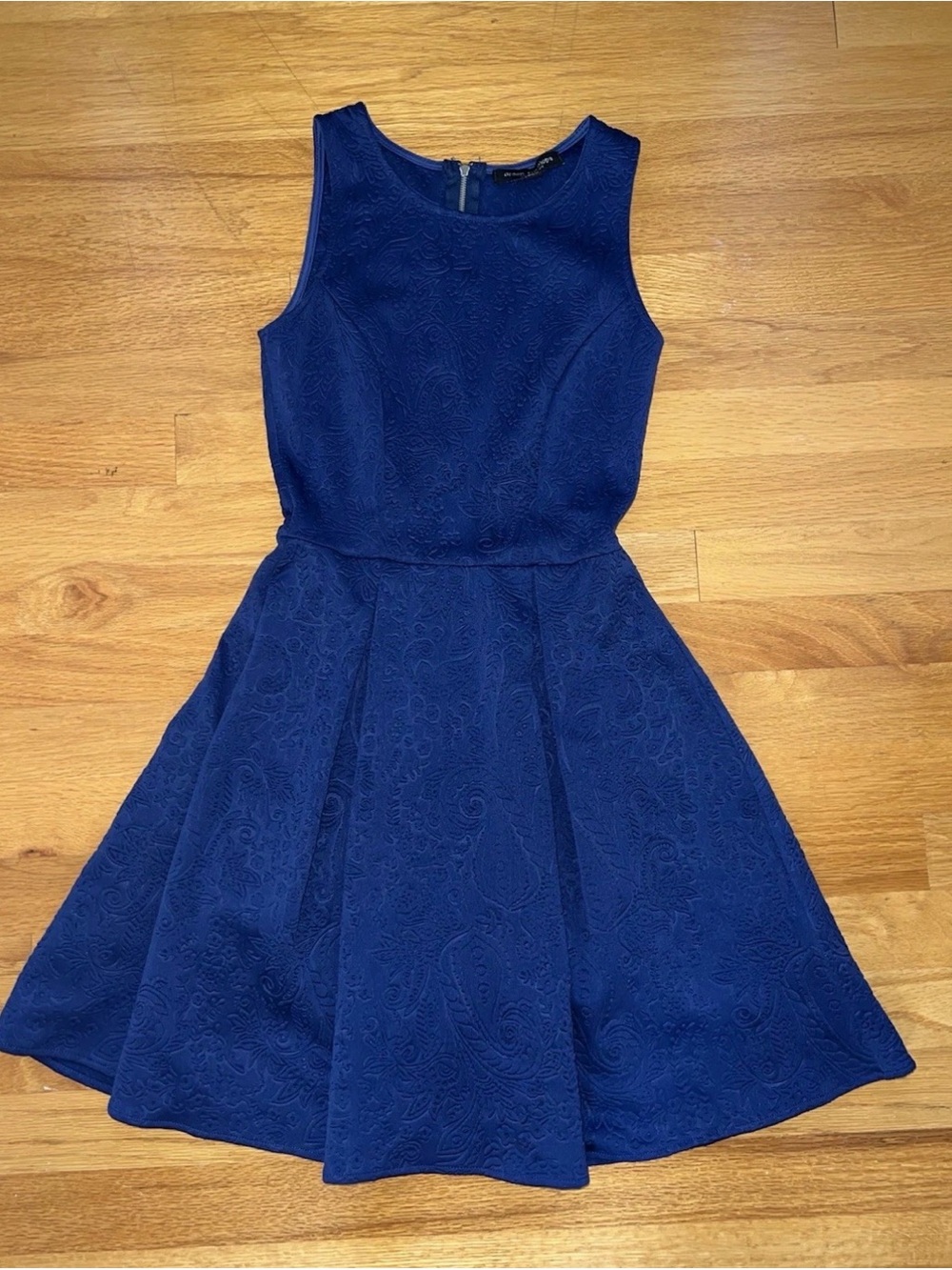 Green Envelope Women’s Paisley Print Navy Flare Tank Dress Size XS